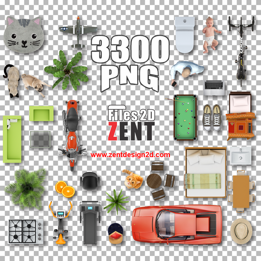3300 PNG   Muebles  - Files 2D ZENT