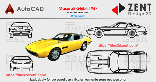 Maserati Ghibli 1967- AutoCAD